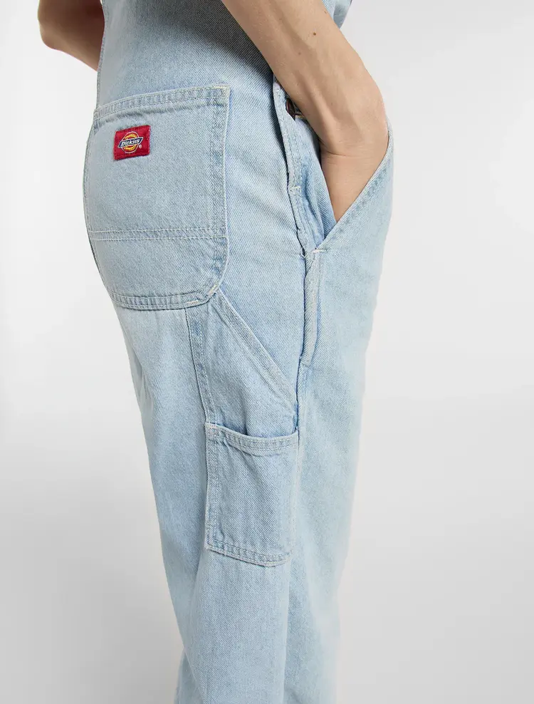 Dickies Women's Loose Denim Bib | Fog Blue