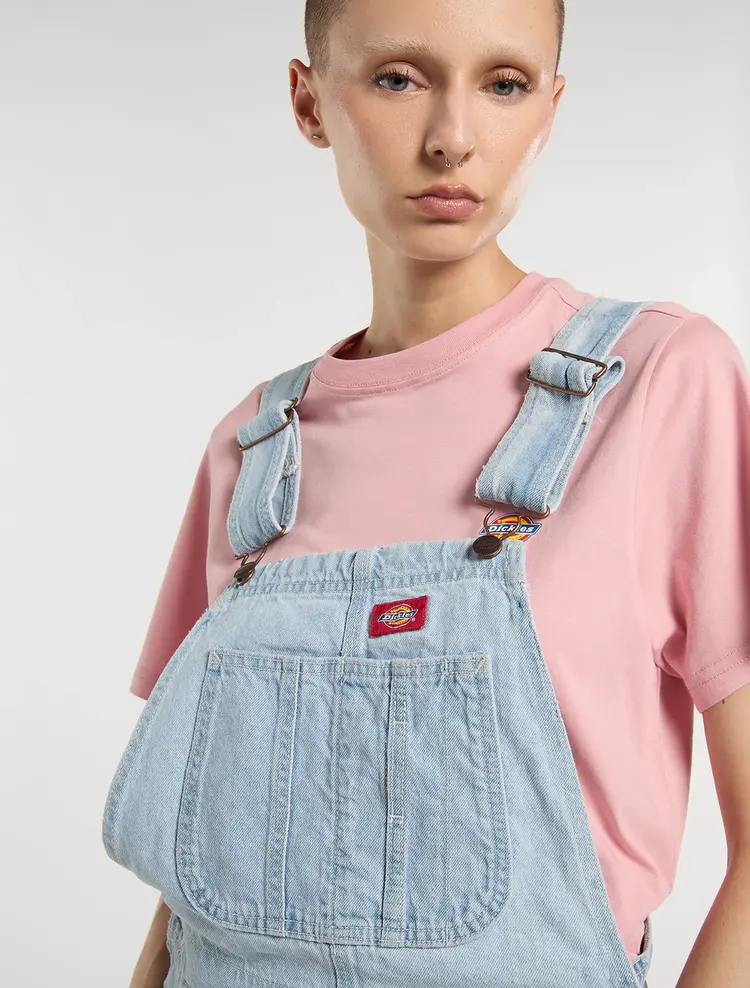 Dickies Women's Loose Denim Bib | Fog Blue