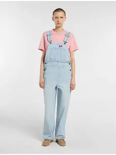 Dickies Women's Loose Denim Bib | Fog Blue