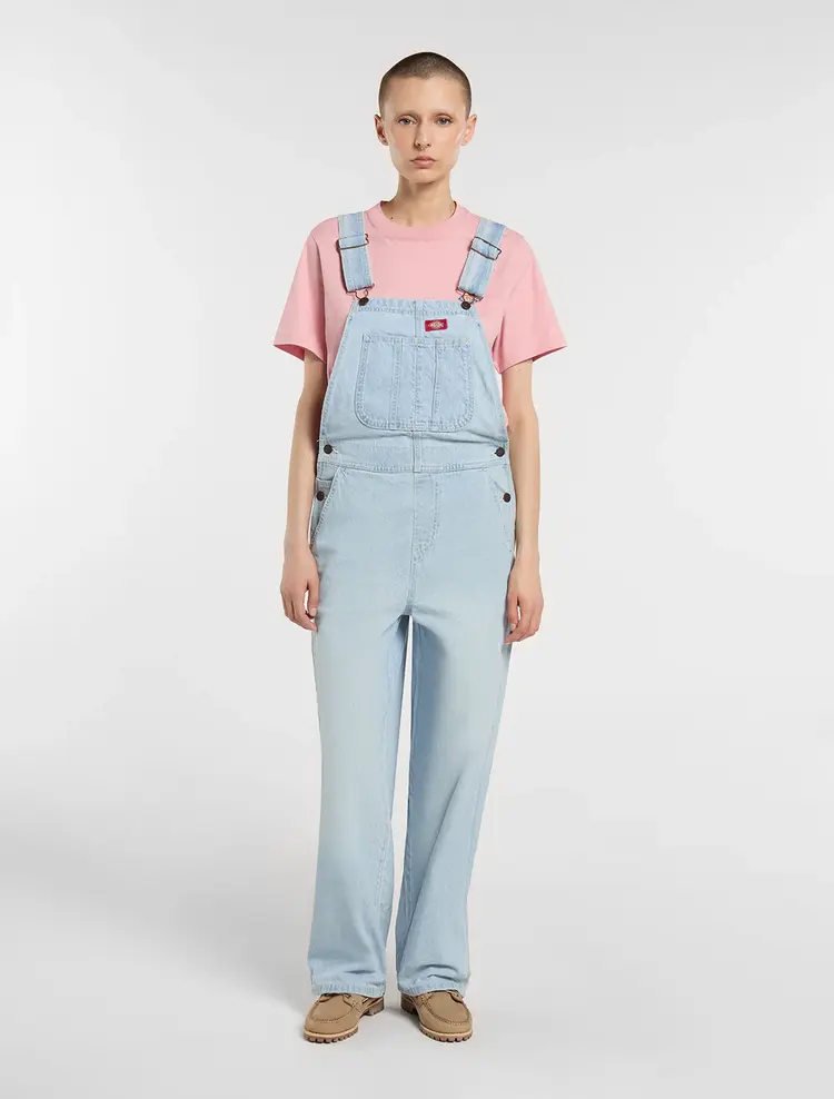 Dickies Women's Loose Denim Bib | Fog Blue