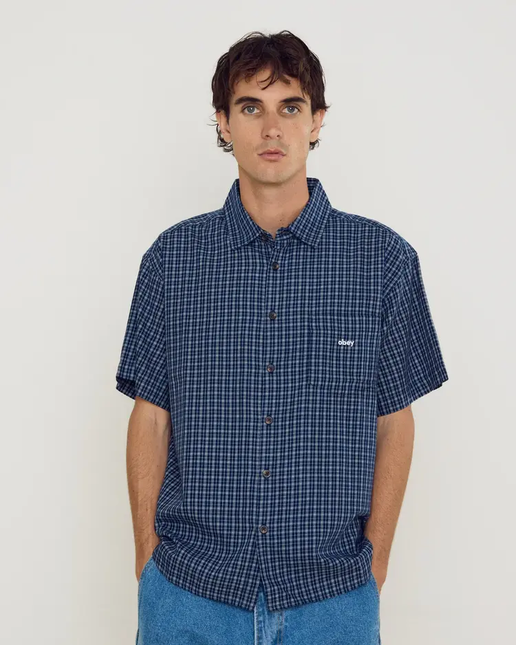 Obey Obey Bigwig Ian Woven Short Sleeve | Academy Navy Multi