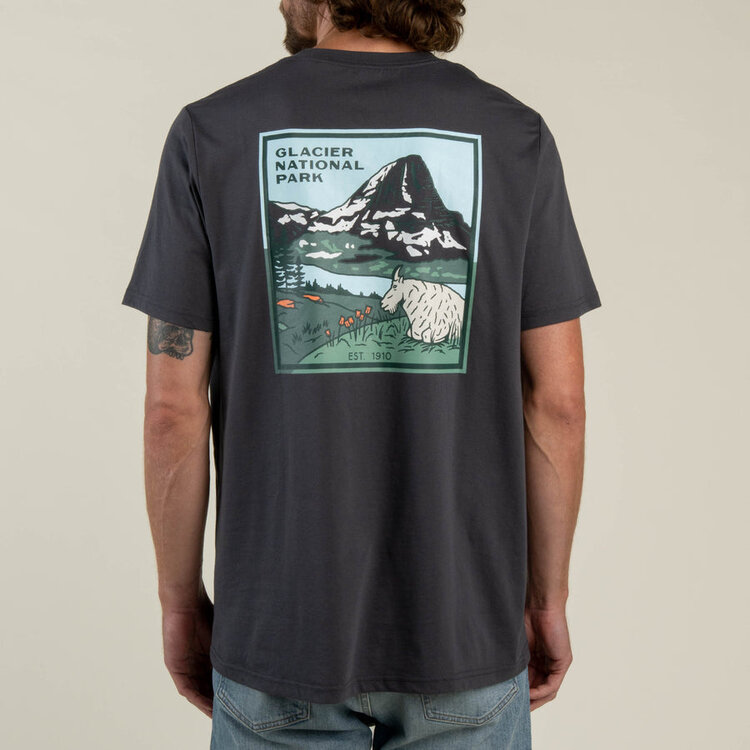 Sendero Provisions Co. Sendero Provisions Co. Glacier National Park T-Shirt | Charcoal