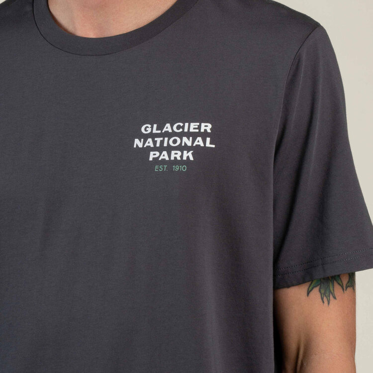 Sendero Provisions Co. Sendero Provisions Co. Glacier National Park T-Shirt | Charcoal