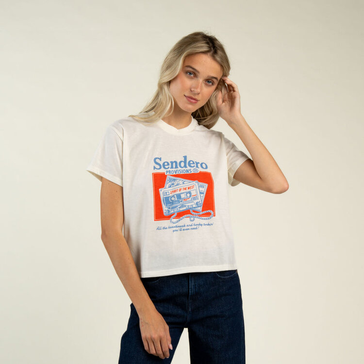 Sendero Provisions Co. Sendero Provisions Co. Cassette Tape Boxy Tee | Vintage White