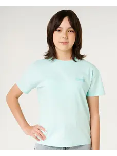 Rip Curl Rip Curl Hibiscus Heat Logo Tee -Girl | Light Blue