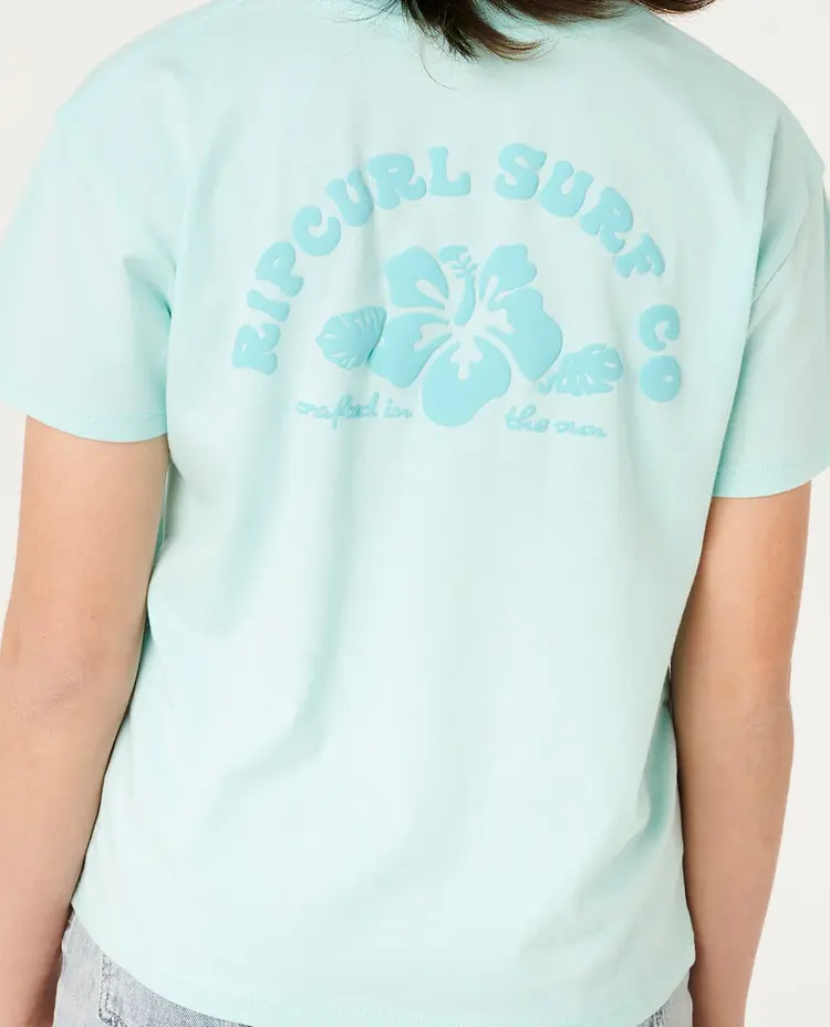 Rip Curl Rip Curl Hibiscus Heat Logo Tee -Girl | Light Blue