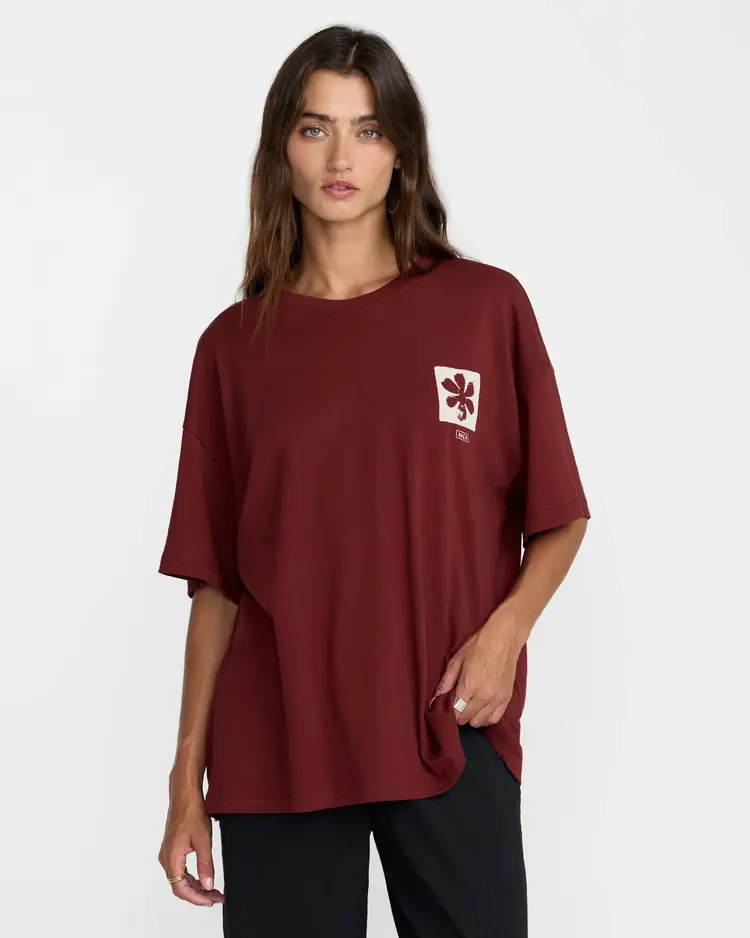 RVCA RVCA Open Minds Boyfriend  Tee | Madder Brown