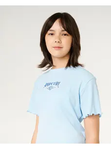 Rip Curl Rip Curl Tropical Dawn Rib Tee - Girl | Sky Blue