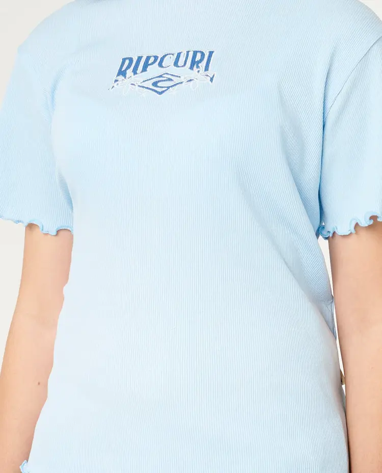 Rip Curl Rip Curl Tropical Dawn Rib Tee - Girl | Sky Blue