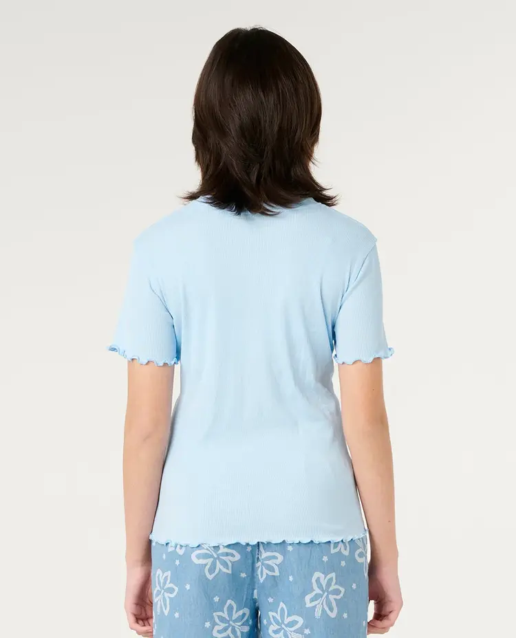 Rip Curl Rip Curl Tropical Dawn Rib Tee - Girl | Sky Blue