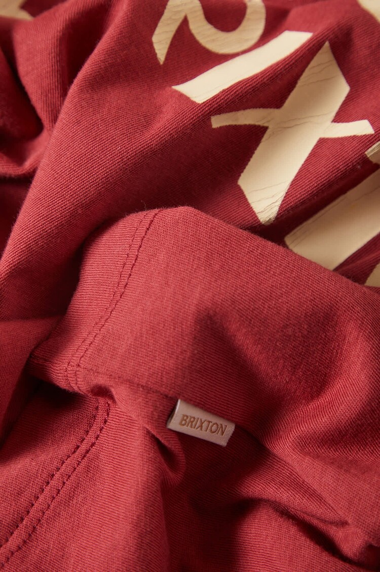 Brixton Brixton Swallow Sky Cropped Raglan | Robust Red/Peach Cobbler
