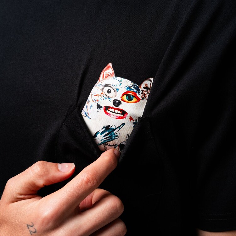 Ripndip Ripndip Pocket T-Shirt Lord Nermal Collage | Black