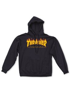 Thrasher Flame Logo Hoodie | Black