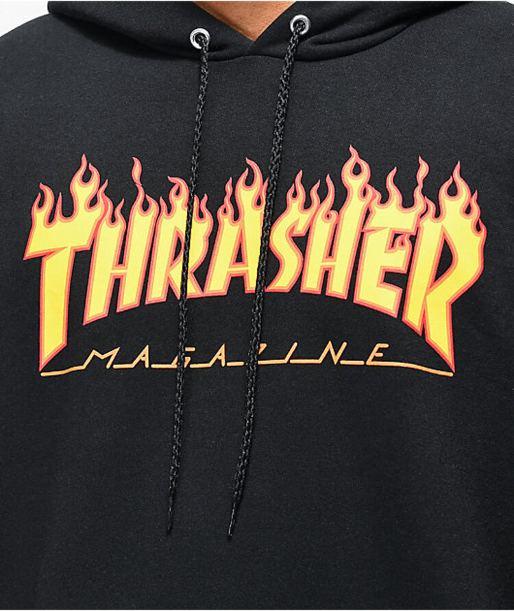 Thrasher Thrasher Flame Logo Hoodie | Black