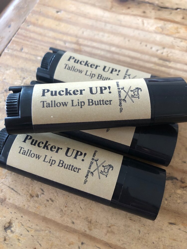 Goats & Hoes Soap Co. Goats & Hoes Pucker Up! Tallow Lip Butter