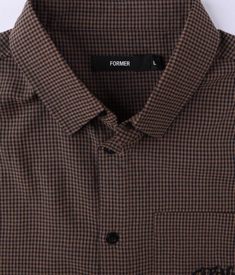 Former Former Vivian Check Short Sleeve Shirt | Brown