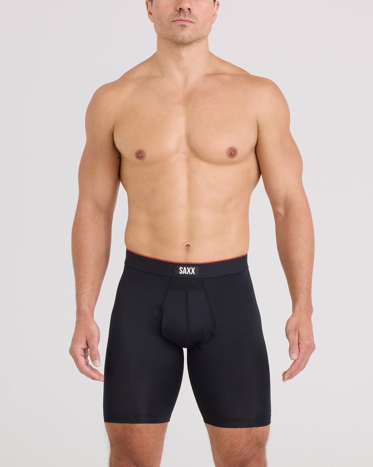 Saxx Multi-Sport Mesh Long Boxer Brief Fly | Black