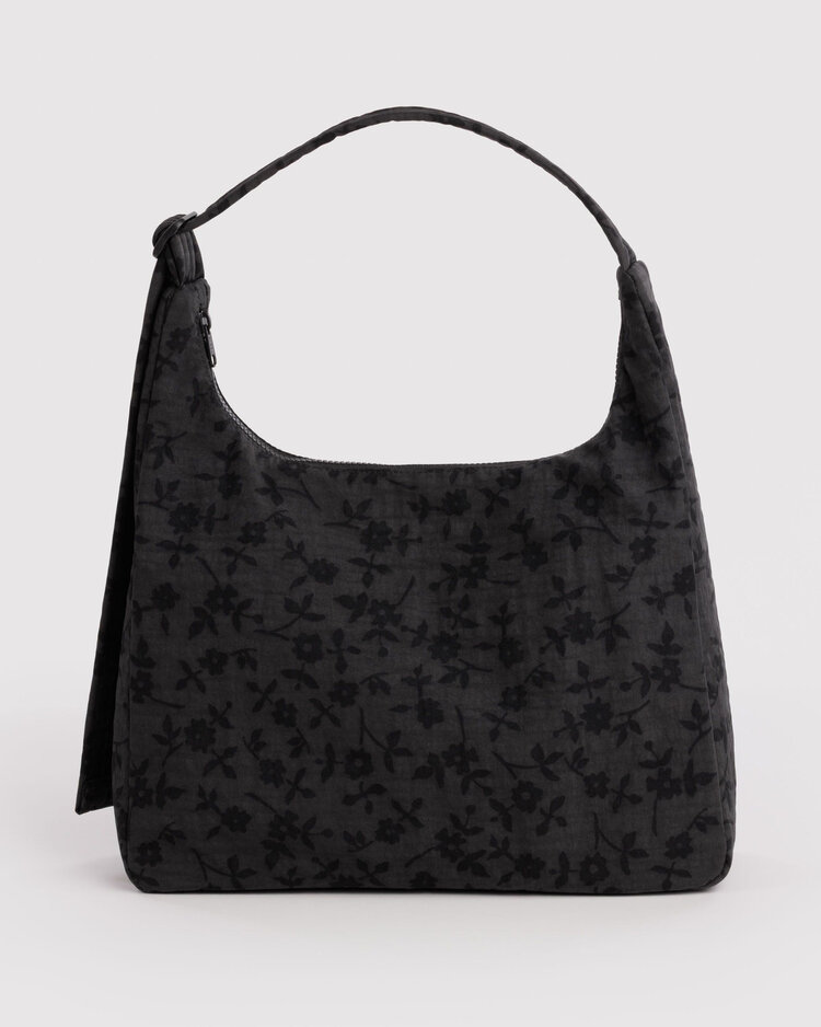 Baggu Baggu Nylon Shoulder Bag | Charcoal Ditsy Floral