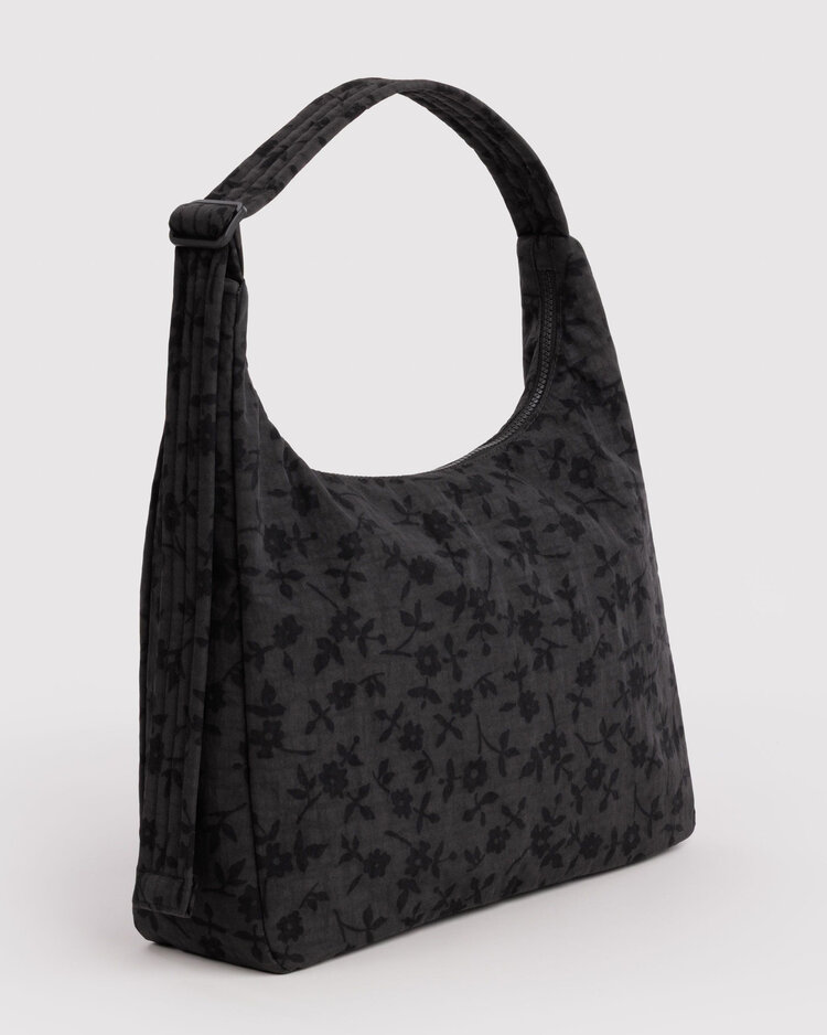 Baggu Baggu Nylon Shoulder Bag | Charcoal Ditsy Floral