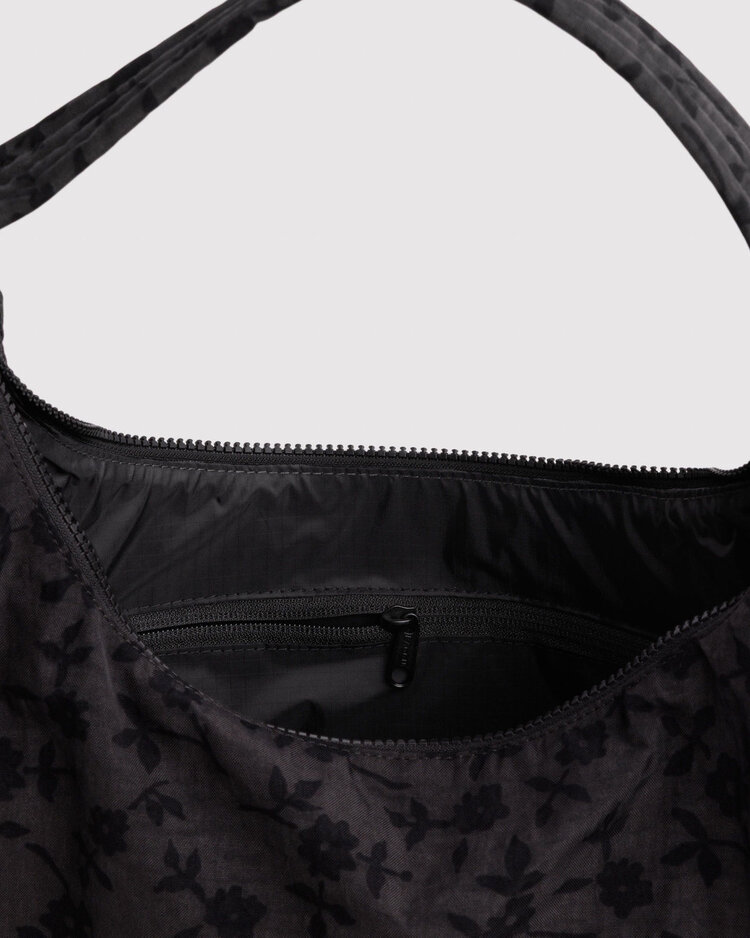 Baggu Baggu Nylon Shoulder Bag | Charcoal Ditsy Floral