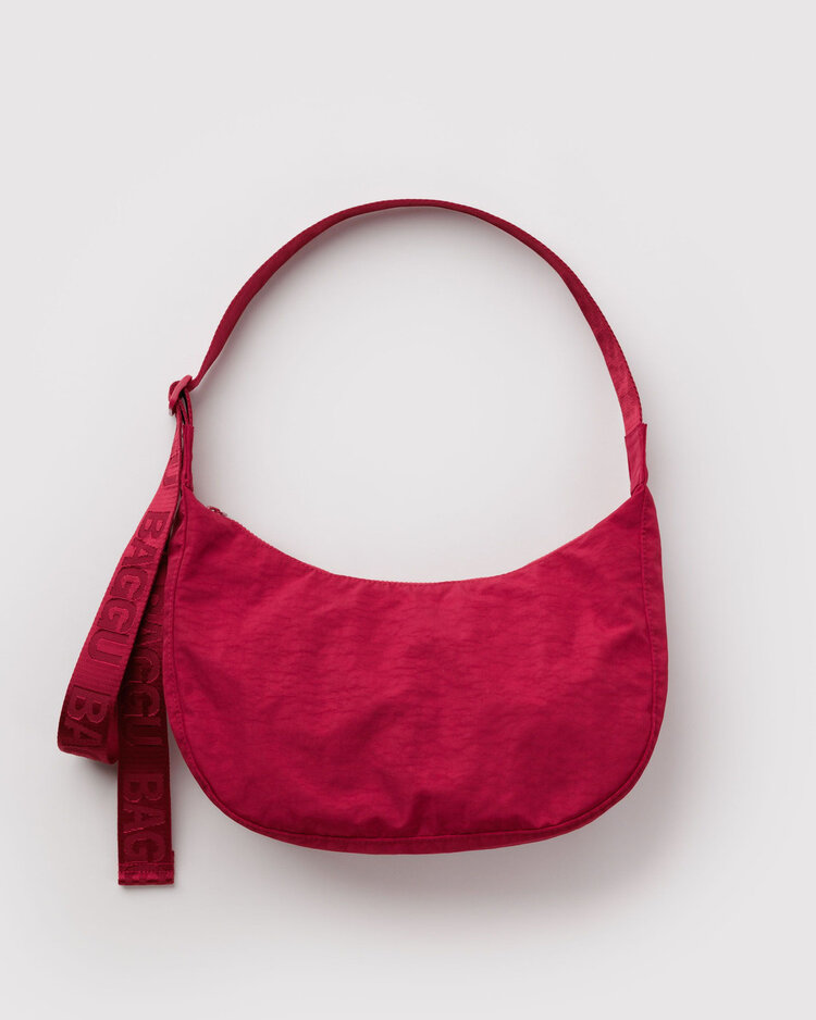 Baggu Baggu Medium Nylon Crescent Bag | Cherry