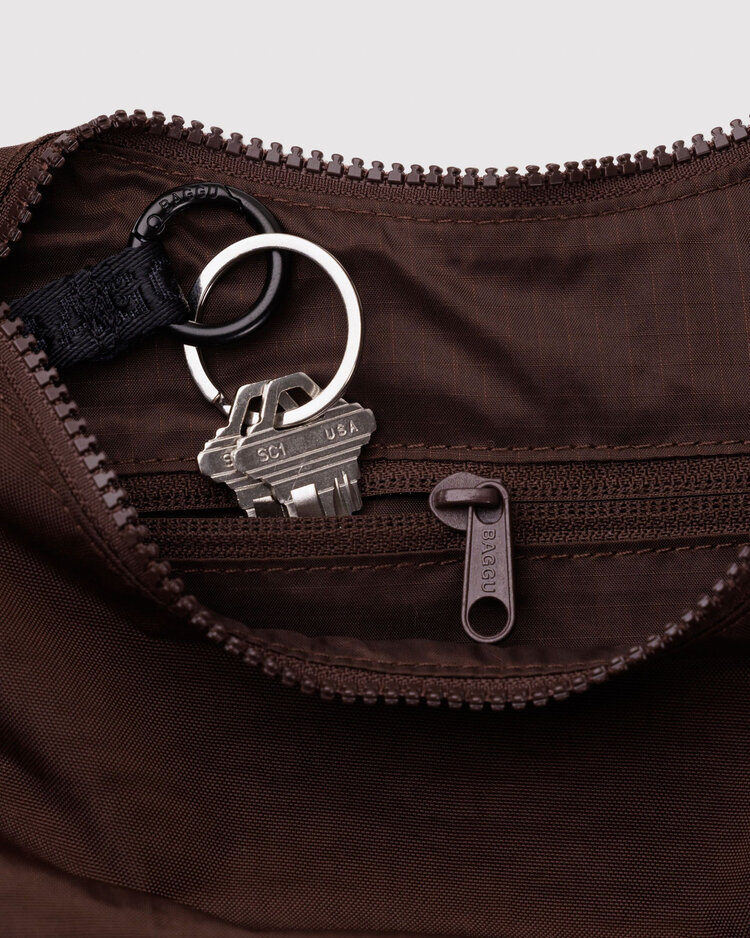Baggu Baggu Small Nylon Crescent Bag | Coffee