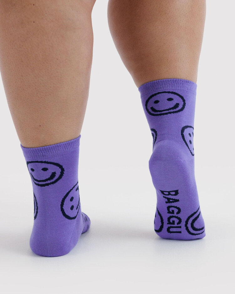 Baggu Baggu Crew Sock | Lavender Happy