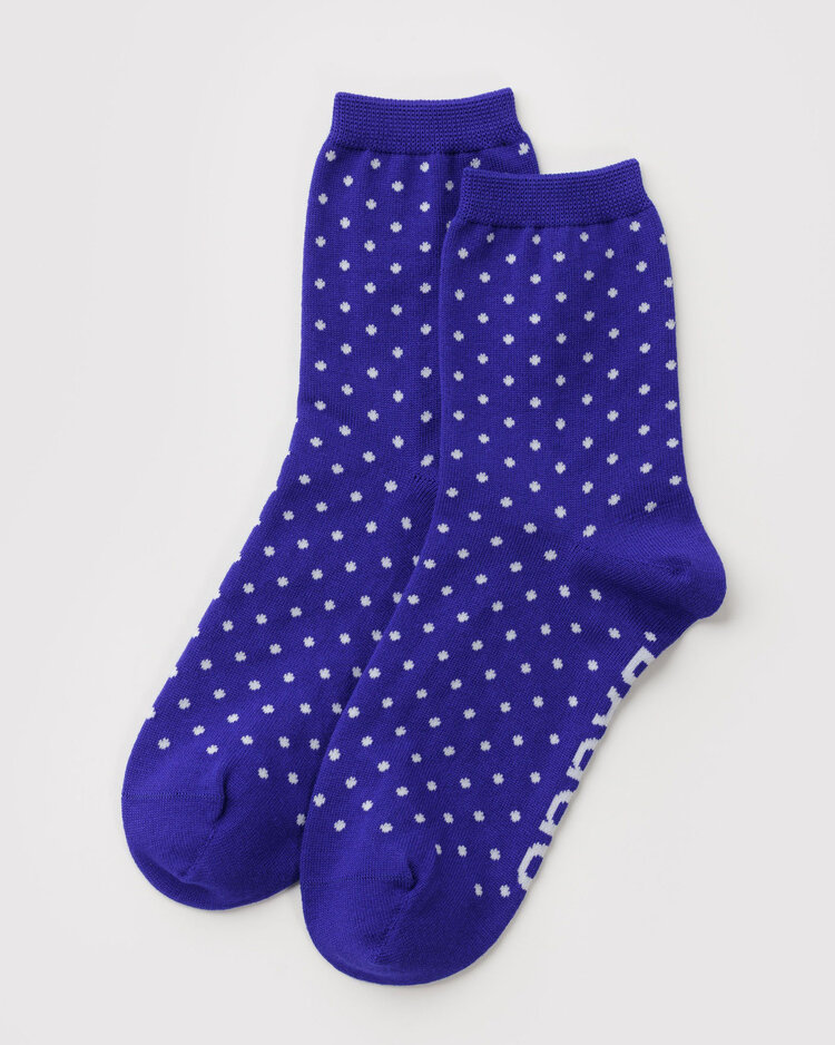 Baggu Baggu Crew Sock | Micro Blue/White Polka Dot