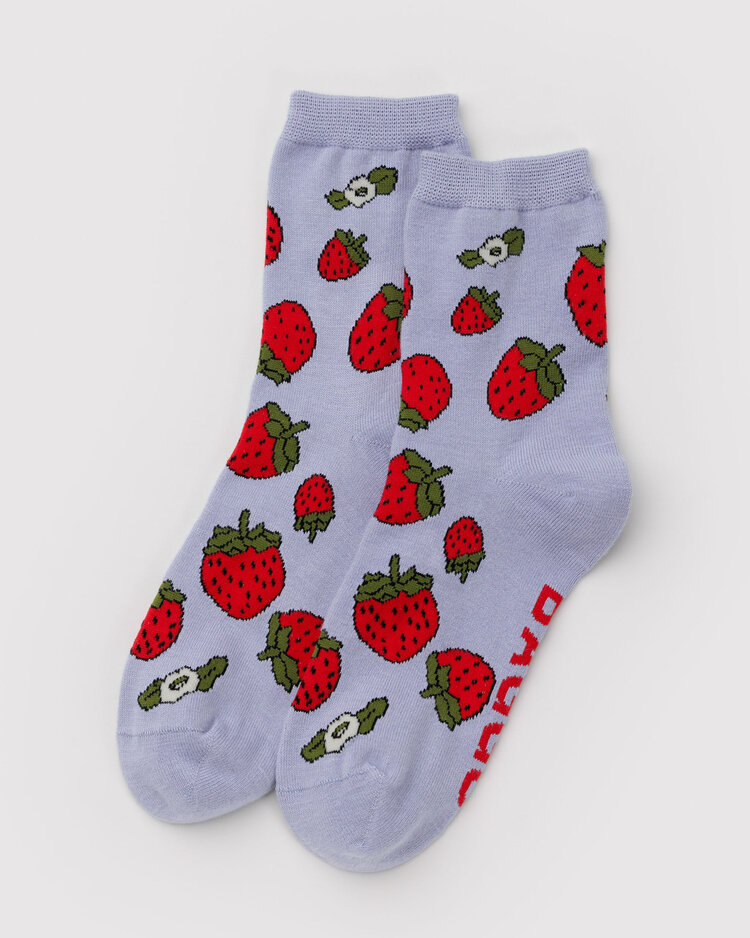 Baggu Baggu Crew Sock | Strawberry Blossom