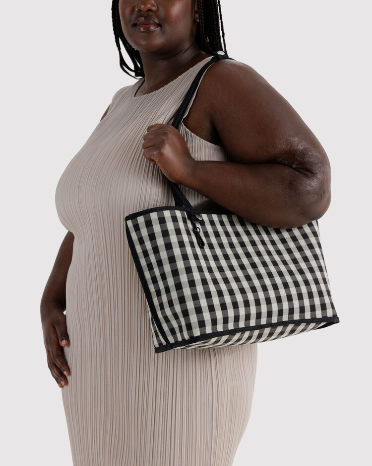 Baggu Baggu Medium Nylon Reversible Tote | Black Mix