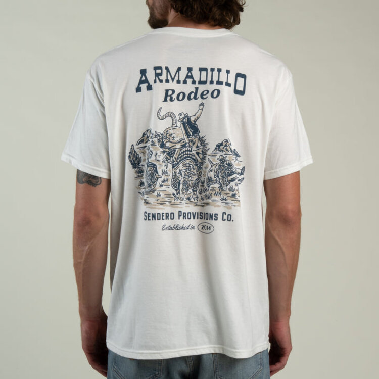 Sendero Provisions Co. Sendero Armadillo Rodeo T-Shirt | Vintage White