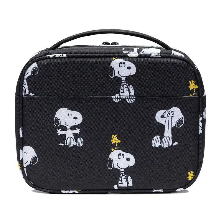 Herschel Herschel Peanuts Pop Quiz Lunch Box Snoopy And Woodstock | Black