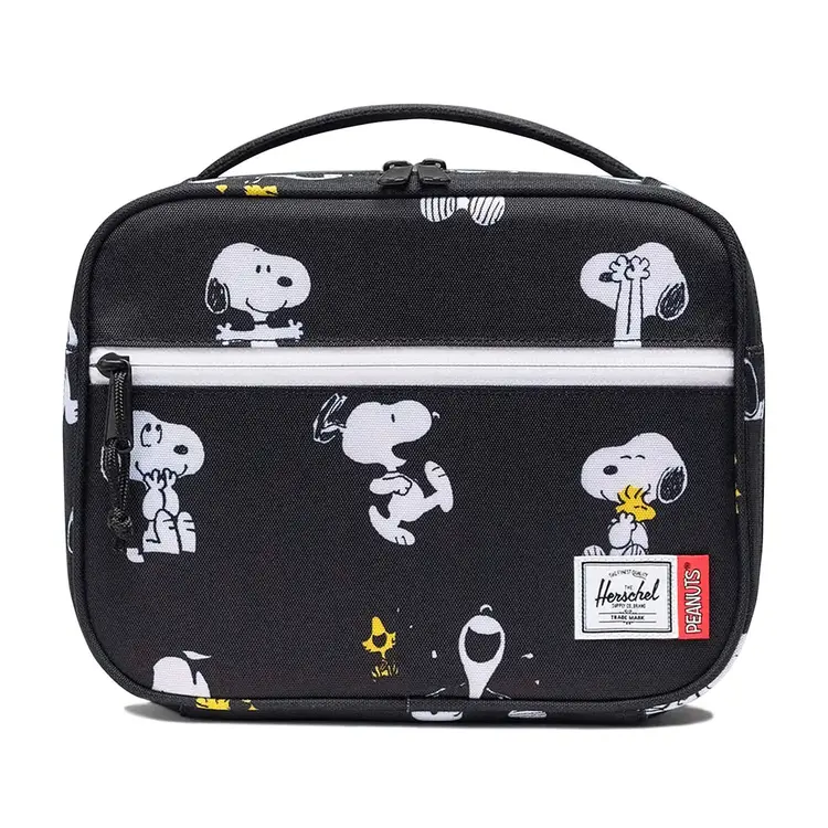 Herschel Herschel Peanuts Pop Quiz Lunch Box Snoopy And Woodstock | Black