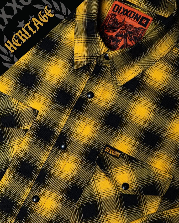 Dixxon Dixxon Frisco Flannel | Black/Yellow