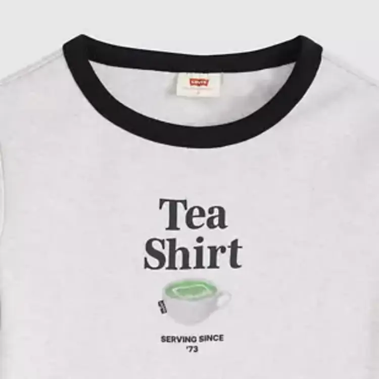 Levi's Levi's Hayes Cropped Tee Tea Shirt | Orbit Heather Grey