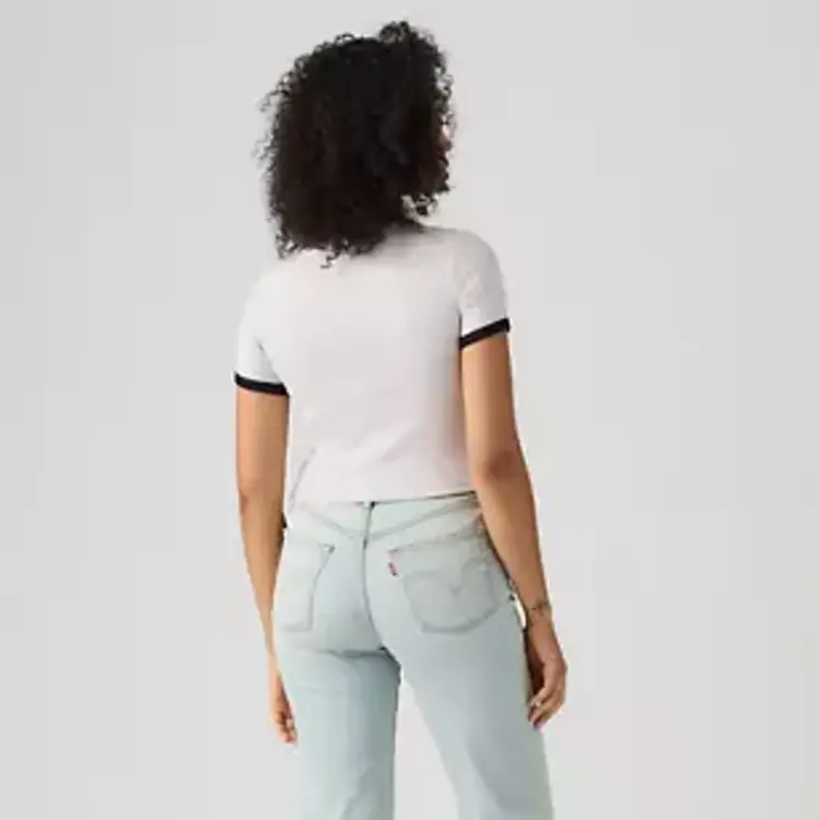 Levi's Levi's Hayes Cropped Tee Tea Shirt | Orbit Heather Grey