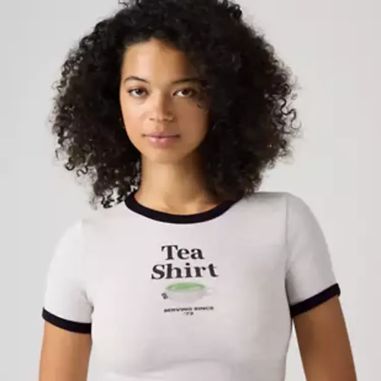Levi's Levi's Hayes Cropped Tee Tea Shirt | Orbit Heather Grey