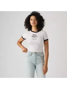 Levi's Hayes Cropped Tee Tea Shirt | Orbit Heather Grey