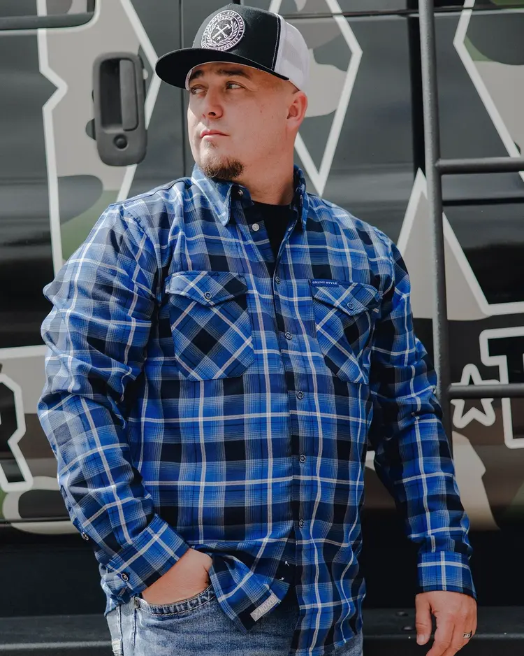 Dixxon Helm Flannel Blue/White