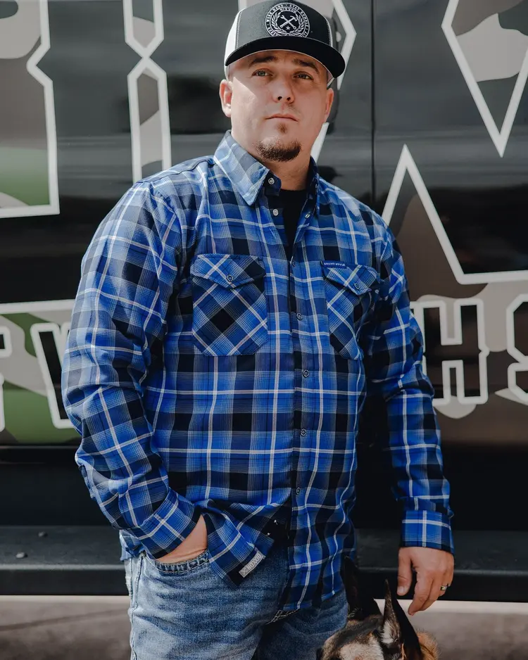 Dixxon Helm Flannel Blue/White