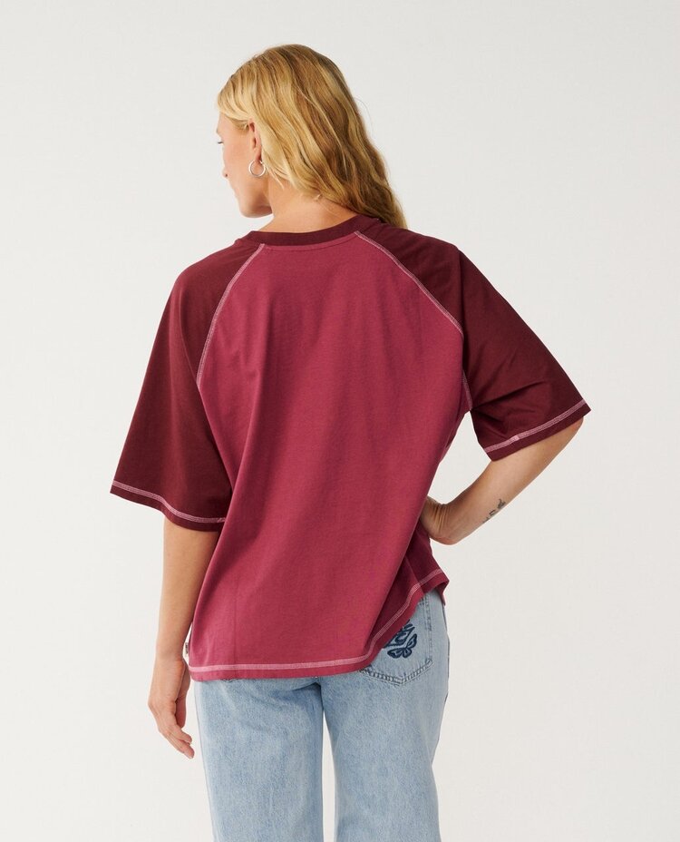 Rip Curl RIP CURL BOXY RAGLAN TEE DRK PLM