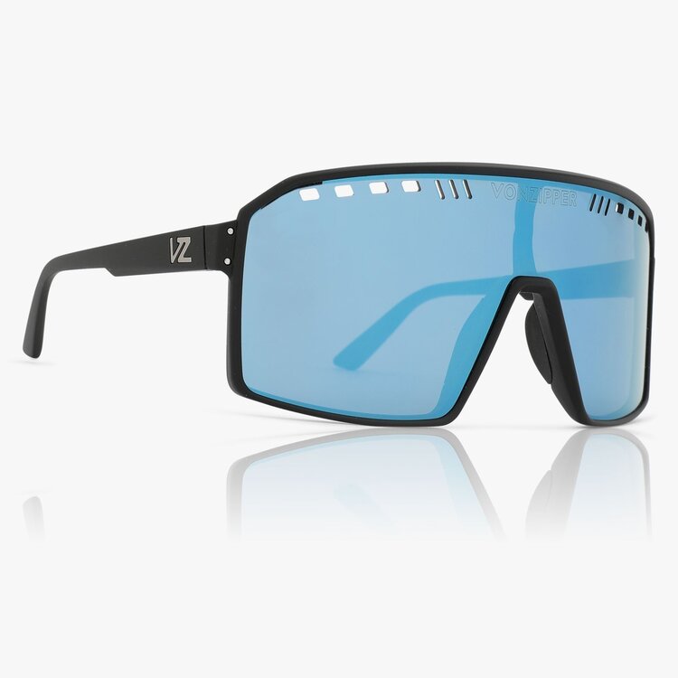 VonZipper VonZipper Super Rad | Black Satin / Blue Flash Chrome Polar