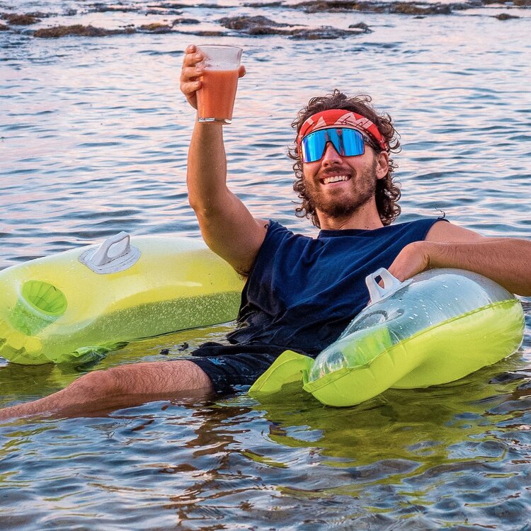 VonZipper VonZipper Super Rad | Black Satin / Blue Flash Chrome Polar