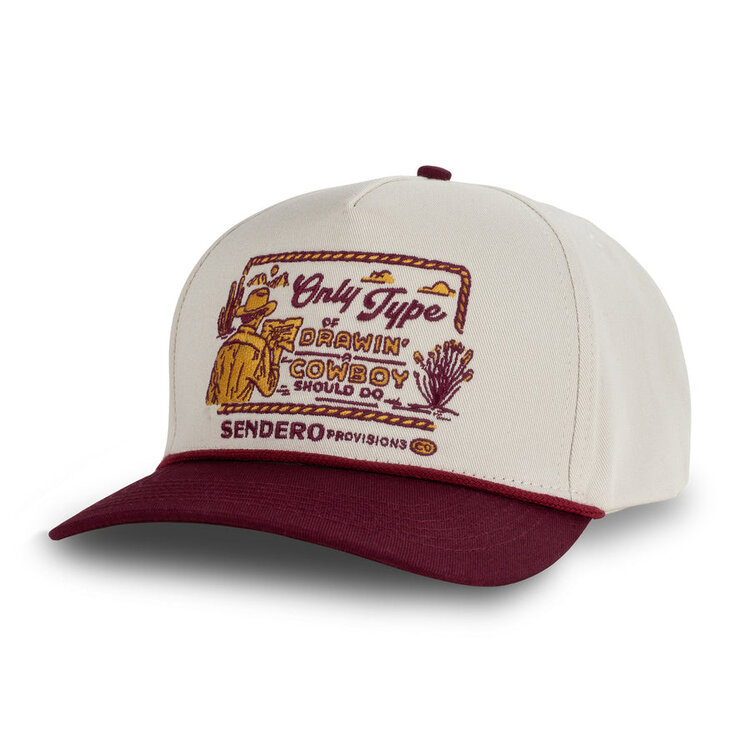Sendero Provisions Co. Sendero Provisions Co. Cowboy Drawin' Hat | Cream/Maroon
