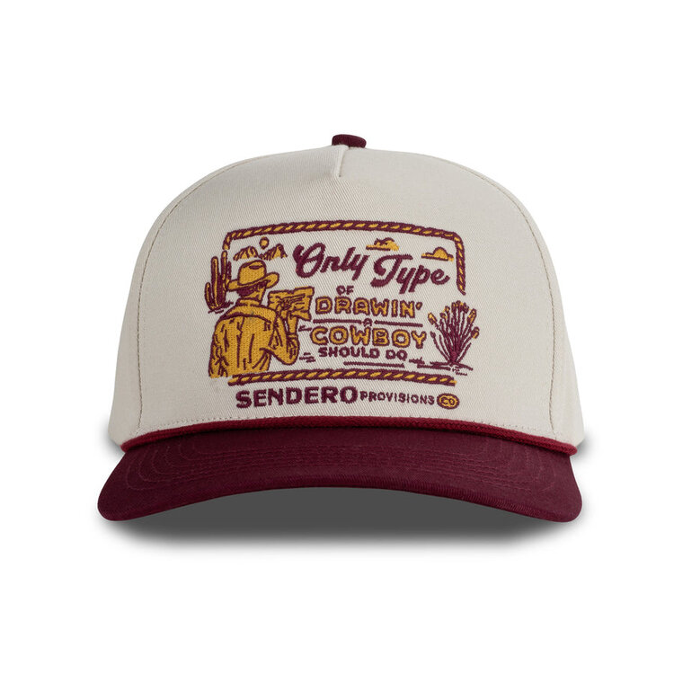 Sendero Provisions Co. Sendero Provisions Co. Cowboy Drawin' Hat | Cream/Maroon