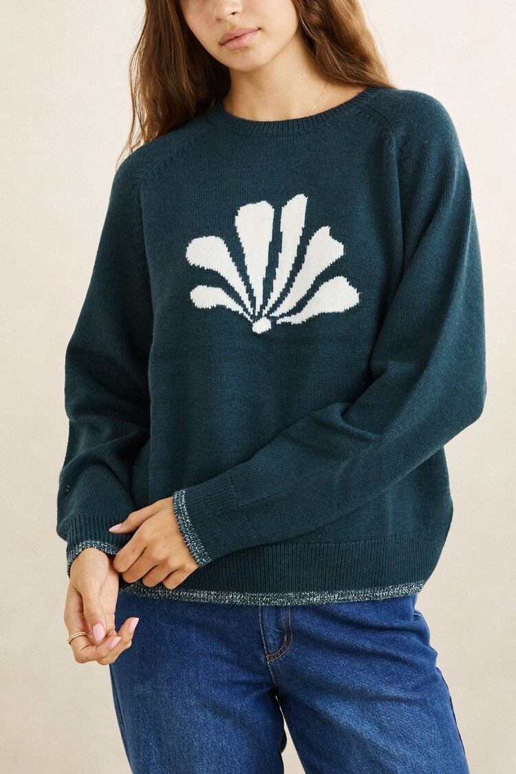 Rhythm Rhythm Bayside Crew Neck Knit | Forest