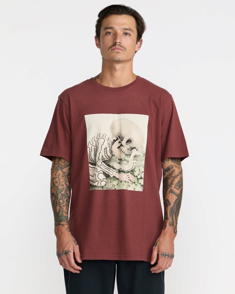 RVCA RVCA Sleepy Skeleton  | Red Earth
