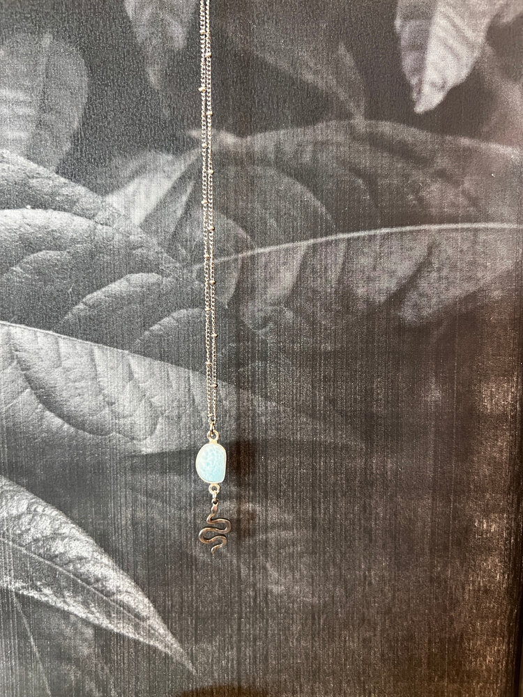 Maiden Perras Maiden Perras Larimar Snake Necklace | Silver