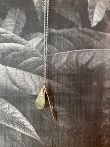 Maiden Perras Maiden Perras Prehnite Arrow Necklace | Silver