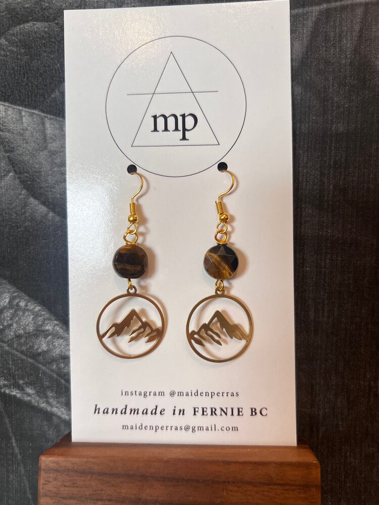 Maiden Perras Maiden Perras Tigers Eye Mtn Earrings | Gold